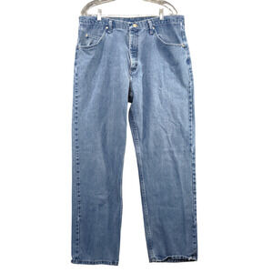 Wrangler Men's Jeans Blue 36x32 Stone Wash Denim Cotton Belt Loops